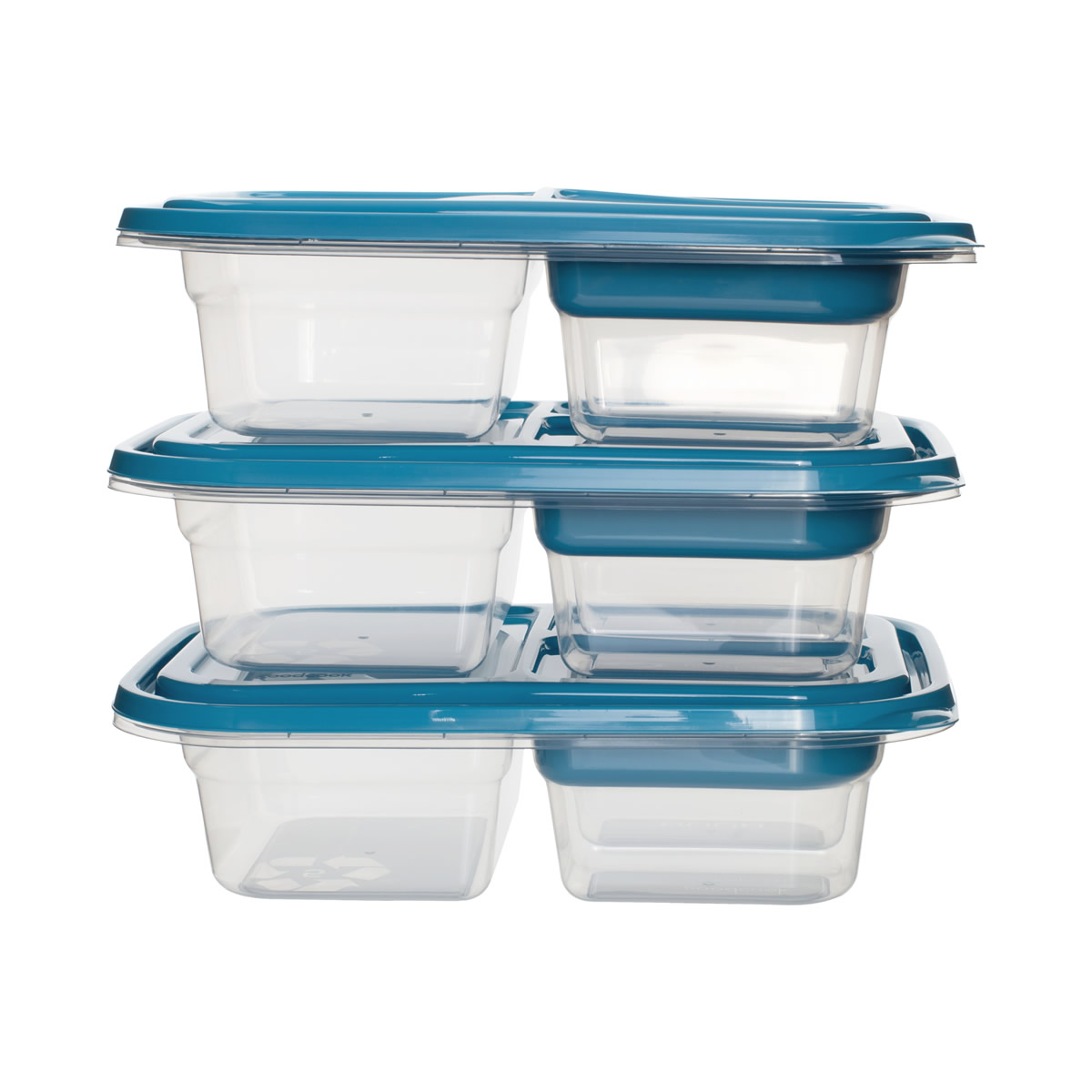 Snap And Store Divided Rectangle Food Storage Container - 3ct/24