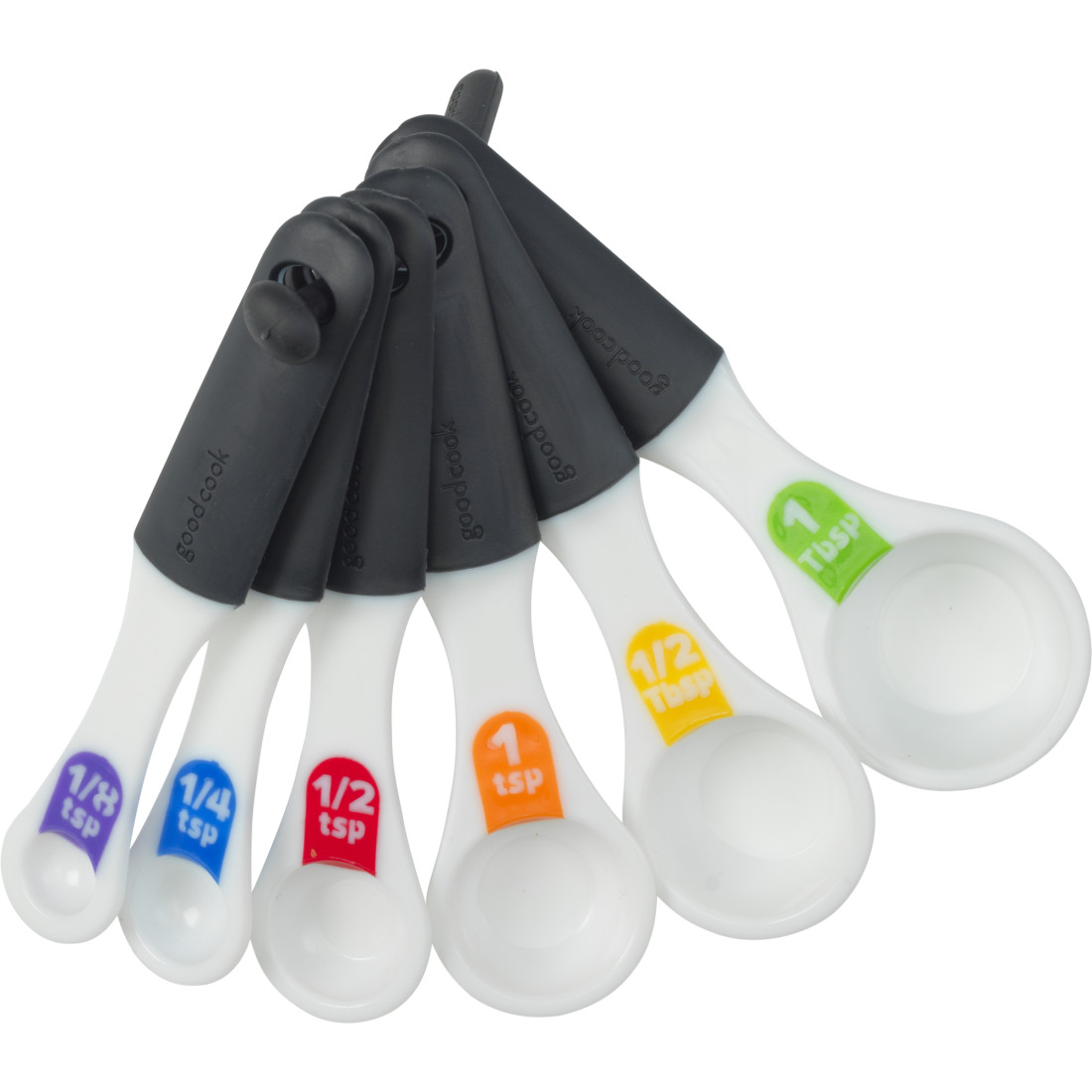 6 piece Measuring Spoons Set with Flexible Silicone Cup - Indigo True