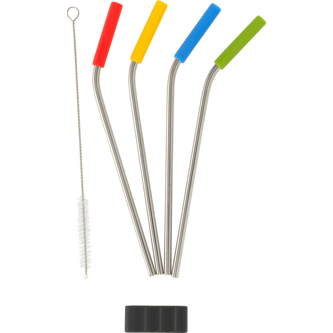 Bendable Stainless Steel Straws w. Cleaning Brush