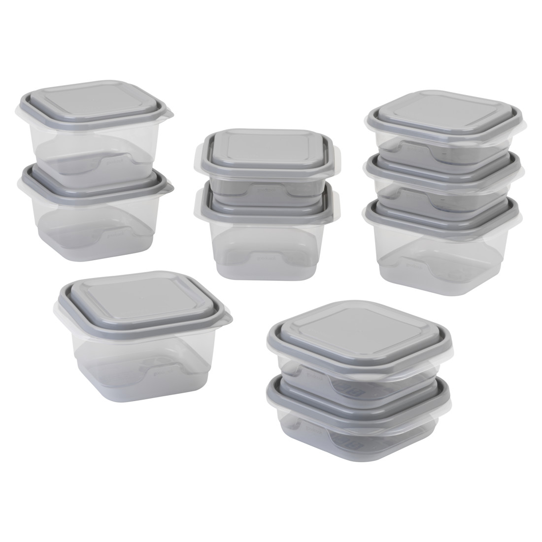 5.2-Cup Food Container, large square, 4-Piece Set - GoodCook