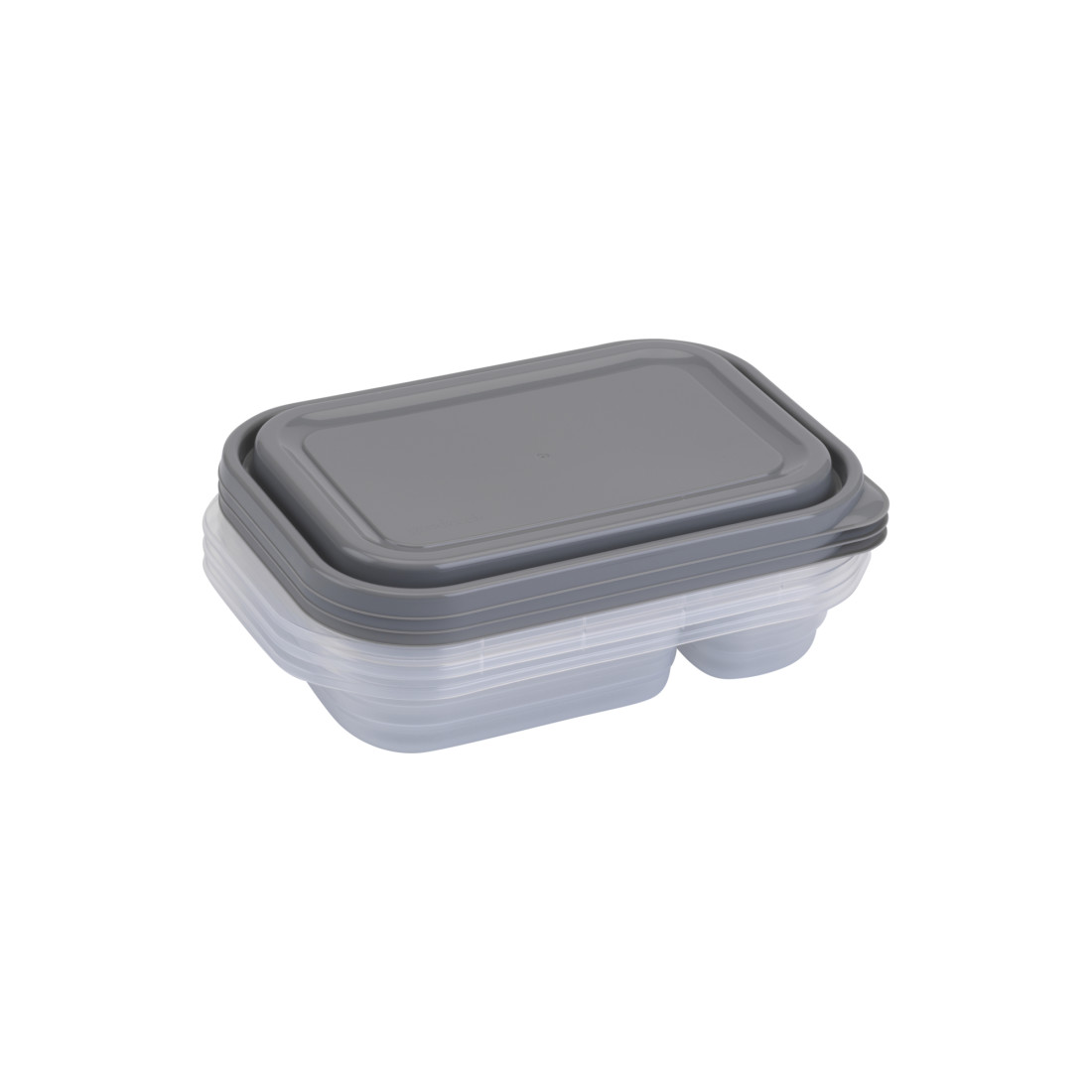 Our Brand Divided Storage Containers & Lids 3 Cup