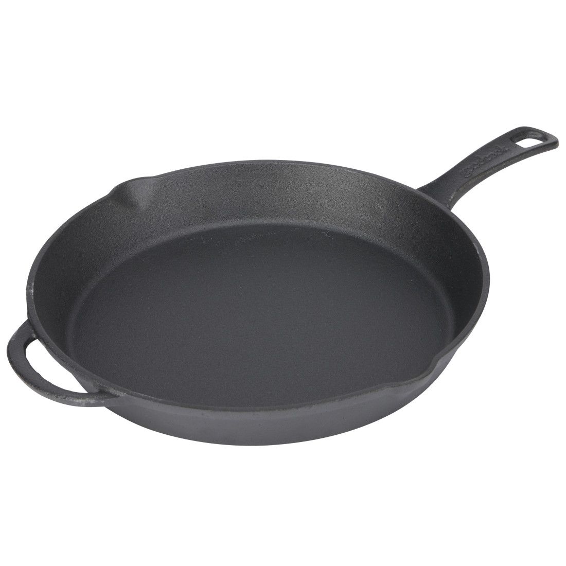 GoodCook Pre-Seasoned Cast Iron Grill Pan, 10.75 Inch, Black - GoodCook