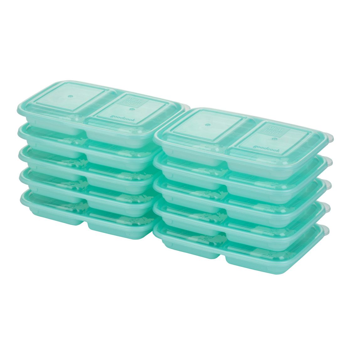 GoodCook Meal Prep 1-Compartment Food Storage Containers, 10 Pack