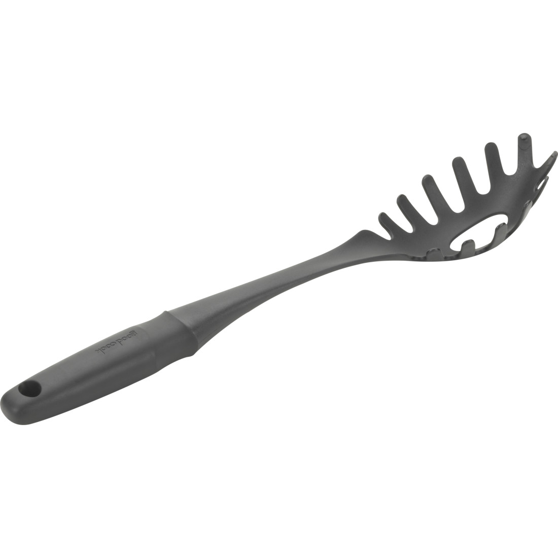 1 Stainless Steel Pasta Spoon + 1 Black Silicone Pasta Spoon