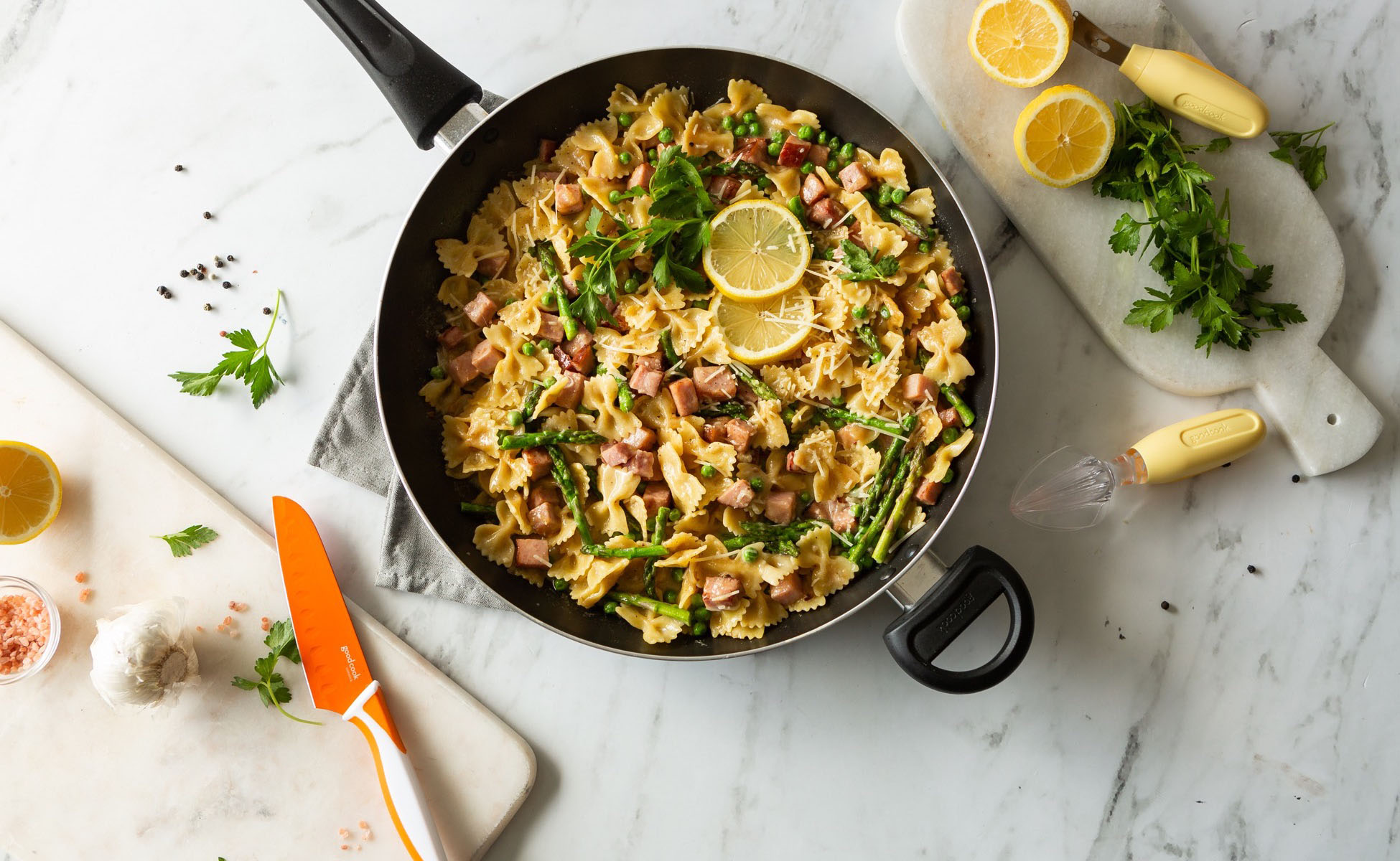 One-Pot Spring Parmesan Pasta - GoodCook